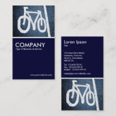 Radweg - Dunkle Marine Visitenkarte (Vorne/Hinten)