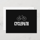 Radweg lustige Radfahrer Postkarte (Vorne/Hinten)