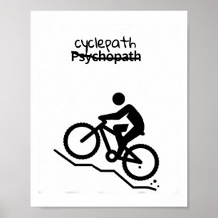 Radweg Lustiges Mountainbiken (mtb) Poster