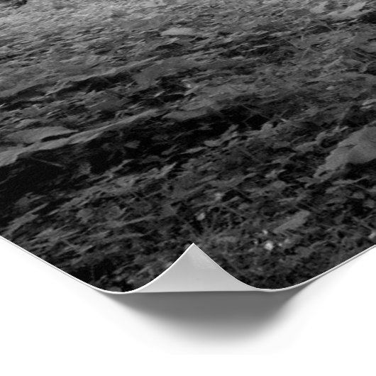 Radweg - Schwarz und Weiß Poster (Ecke)