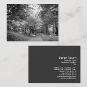 Radweg - Schwarz und Weiß Visitenkarte (Vorne/Hinten)