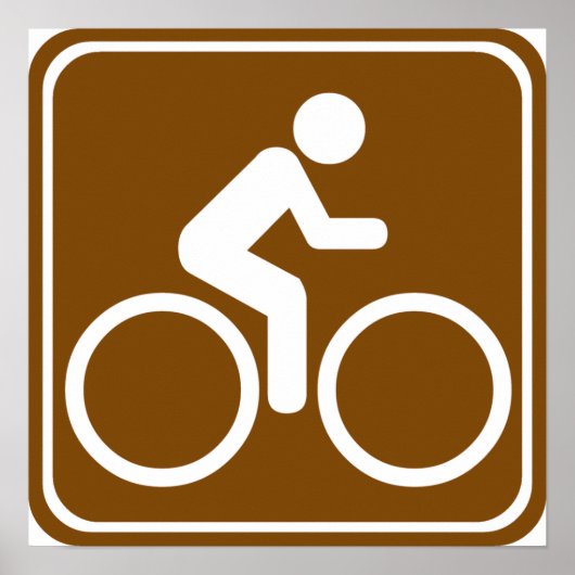 Radweg Wegweiser Poster (Vorne)
