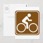 Radweg Wegweiser Postkarte (Vorne/Hinten)