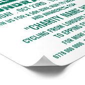 Radzeichen, Wohltätigkeit Bike-a-Thon-Veranstaltun Poster (Ecke)