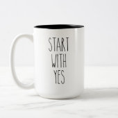 RAE DUNN Beginnen Sie mit Ja Kaffee Tasse (Links)