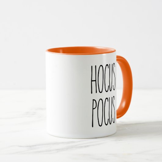 RAE DUNN Inspiriert Halloween "HOCUS POCUS" Tasse (VorderseiteRechts)