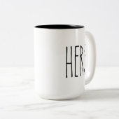 RAE DUNN Inspiriert HERS Modernes Bauernhaus Style Zweifarbige Tasse (VorderseiteRechts)