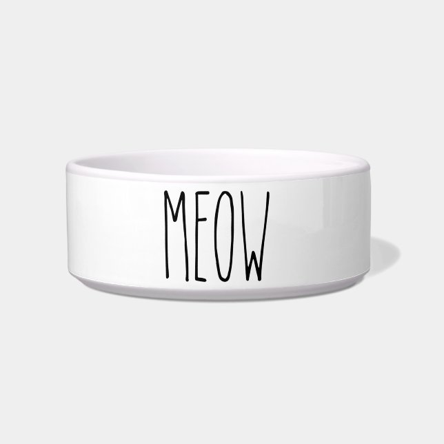 RAE DUNN Inspiriert Meow Pet Food Bowl Napf (Vorderseite)