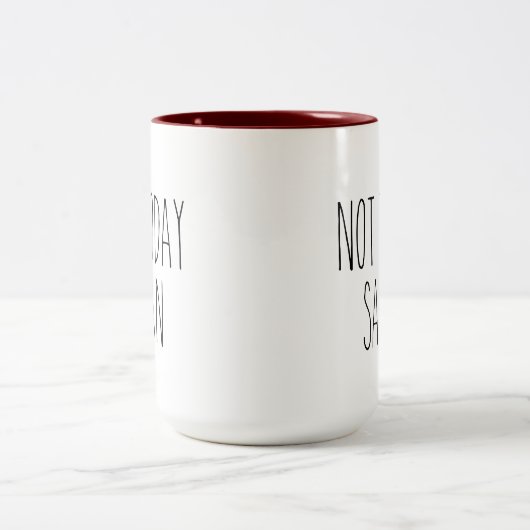 RAE DUNN Inspiriert nicht heute Satan-Kaffee-Tasse Zweifarbige Tasse (Mittel)