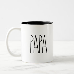 RAE DUNN Inspiriert PAPA-Kaffee-Tasse Zweifarbige Tasse