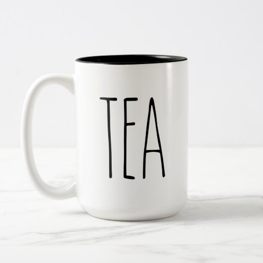 RAE DUNN Inspiriert Tee-Tasse Zweifarbige Tasse (Links)