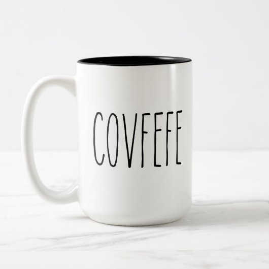 RAE DUNN Inspirierte Covfefe-Tasse Zweifarbige Tasse (Links)