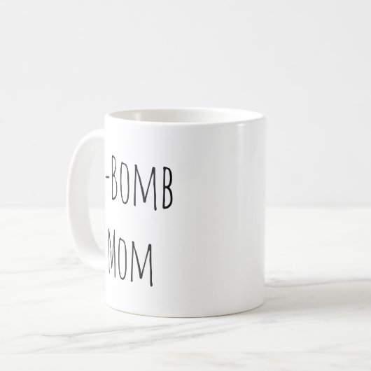 Rae Dunn inspirierte F-Bombe Mama-Kaffee-Tasse Kaffeetasse (Vorderseite Links)