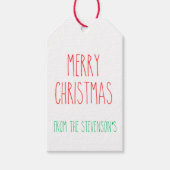 RAE DUNN Inspirierte Frohe Weihnachten personalisi Geschenkanhänger (Vorderseite)