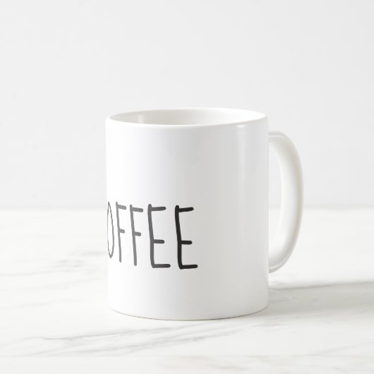 Rae Dunn inspirierte Kaffee-Tasse Kaffeetasse (VorderseiteRechts)