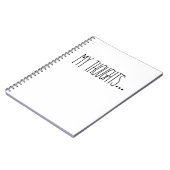 RAE DUNN Inspirierte meine Gedanken Notizblock (Linke Seite)