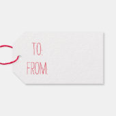 Rae Dunn Inspirierte Weihnachtsgeschenke Tags Geschenkanhänger (Rückseite Horizontal)