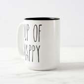 RAE DUNN Inspirierter Cup of Happiness Tasse (Vorderseite Links)