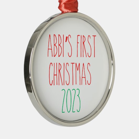 RAE DUNN Inspirierter Individuelle Name Erster Wei Ornament Aus Metall (Rechts)