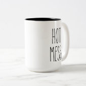 RAE DUNN Inspiriertes Hot Mess Bauernhaus Zweifarbige Tasse (VorderseiteRechts)