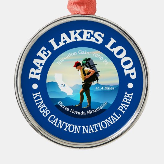 Rae Lakes Loop (C) Ornament Aus Metall (Vorne)