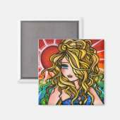 "Rae" Mermaid Fantasy Fairy Magnet (Vorderseite/Rückseite)