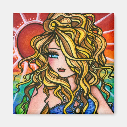 "Rae" Mermaid Fantasy Fairy Magnet (Vorne)