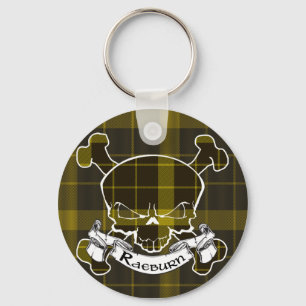 Raeburn Tartan-Schädel Schlüsselanhänger