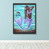 Raeni Mermaid mit Meeresschildkröte von Renee Lavo Leinwanddruck (Insitu (Holzboden))