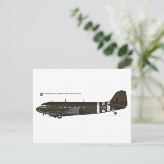 RAF BBMF DC3 Dakota Postkarte (Stehend Vorderseite)