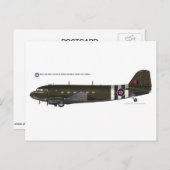 RAF BBMF DC3 Dakota Postkarte (Vorne/Hinten)