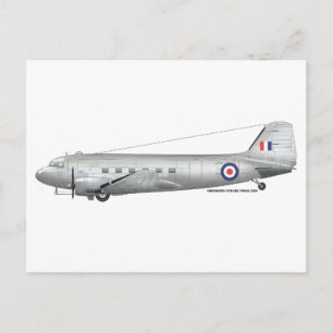 RAF DC3 Dakota während der Berliner Luftbrücke Postkarte