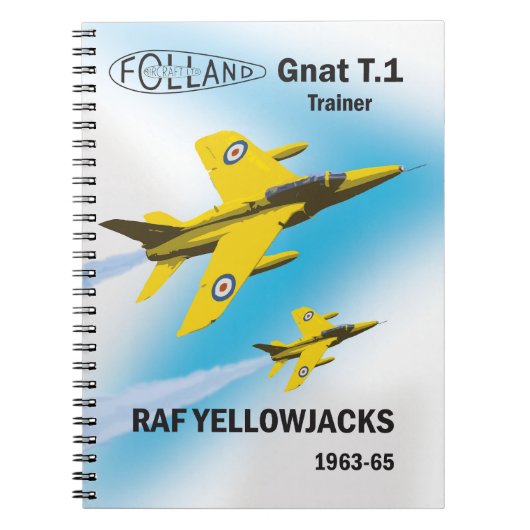 RAF Yellowjacks in Gnat T.1 Trainern Notizblock (Vorderseite)