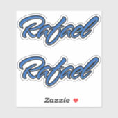 Rafael Name blue Aufkleber Sticker Stickerset (Blatt)