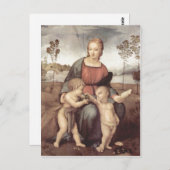 Raffael Madonna mit dem Stieglitz, Szene: Maria mi Postkarte (Vorne/Hinten)