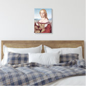 Raffael - Portrait der jungen Frau mit Unicorn Leinwanddruck (Insitu (Schlafzimmer))