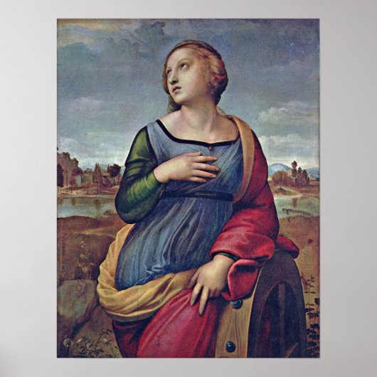 Raffael - St. Catherine von Alexandria Poster (Vorne)