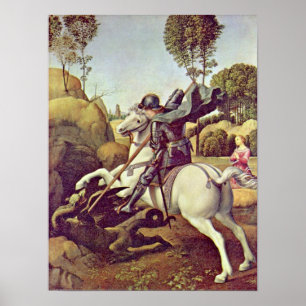 Raffael - St George, die den Drachen kämpfen Poster