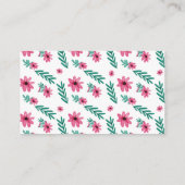 Raffekarte für rosa Windeln Begleitkarte (Rückseite)