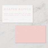 Raffekarte für rosa Windeln Visitenkarte (Vorne/Hinten)