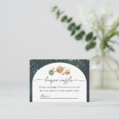 Raffekarte für Weltraumwähler | Space Baby Dusche Begleitkarte (Stehend Vorderseite)