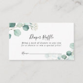 Raffel-Ticket für den grünen Eukalyptus-Leaf Begleitkarte (Vorderseite)