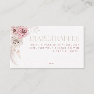 Raffel, weichrosa Boho Arch Diaper Begleitkarte