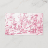 Raffelkarte für den rosa französischen Landbauernh Begleitkarte (Rückseite)