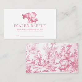 Raffelkarte für den rosa französischen Landbauernh Begleitkarte