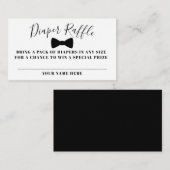 Raffelkarte für die Krawatte Black Bow Begleitkarte (Vorne/Hinten)