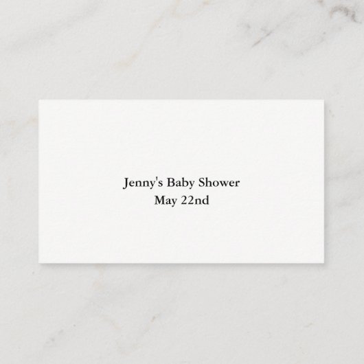 Raffelkarte für handgeschriebene Skriptkennzeichen Visitenkarte (Rückseite)