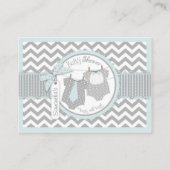 Raffelkarte für zwei Jungs Krawatte Krawatte Bow Begleitkarte (Rückseite)