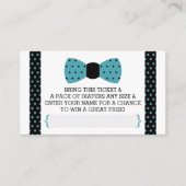 Raffelschein, Aquamarin, schwarz Begleitkarte (Vorderseite)