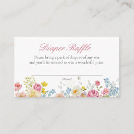 Raffelschein der rosafarbenen Wildblume Begleitkarte